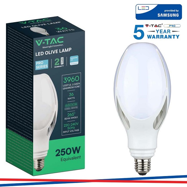 Lampada Led Ovale 36w E27 Luce Natura Samsung